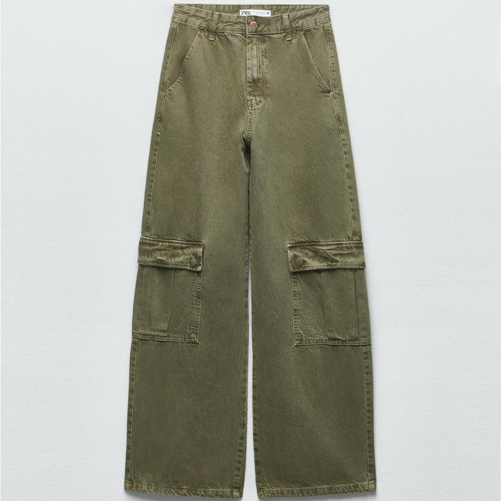 ZARA Z1975 High Waisted Cargo Pants